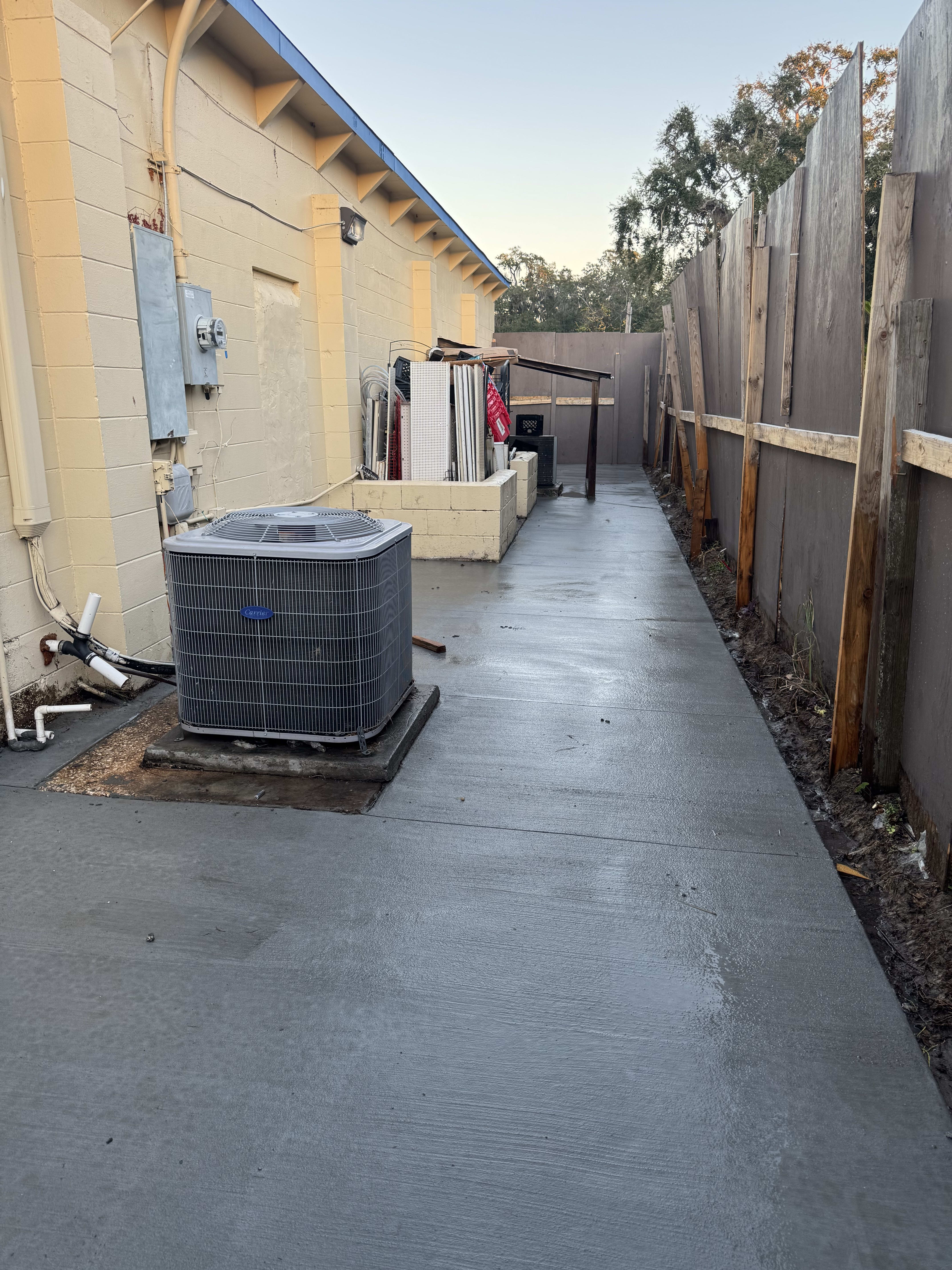 Concrete side access