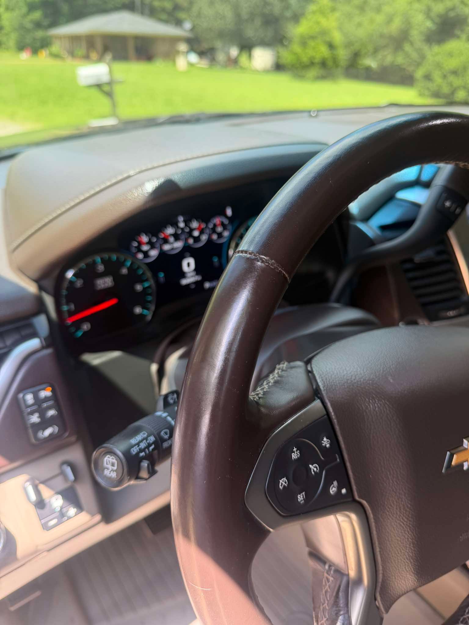 Leather Steering Wheel Detail
