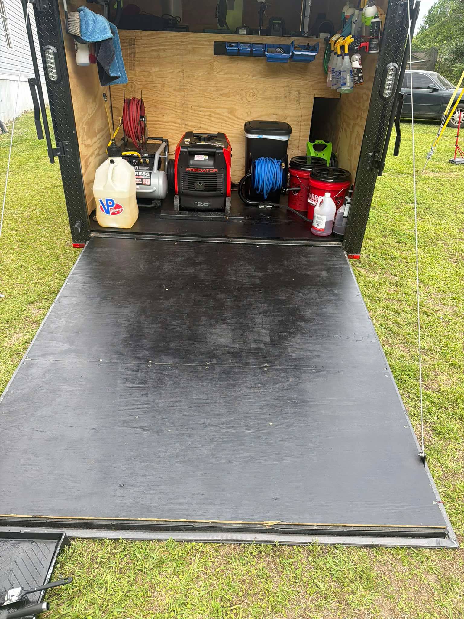 Detailing Trailer Equipment Setup