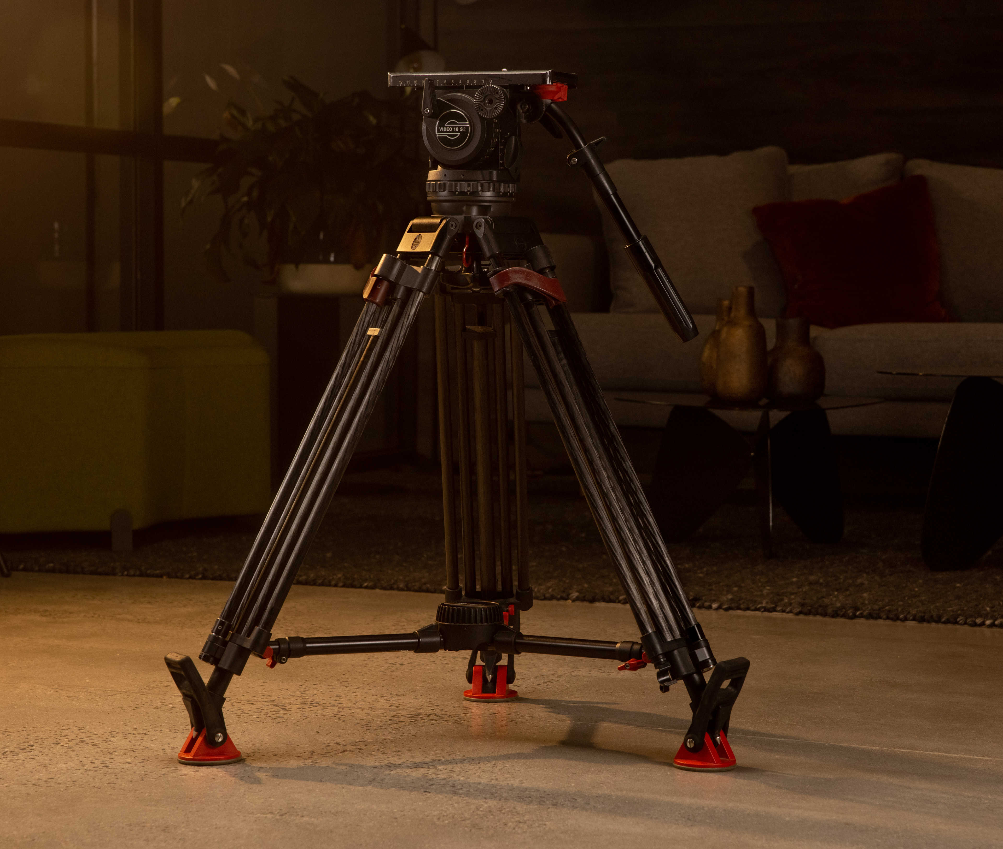 The Sachtler Video 18 Tripod - suitable for the Advanced cameras discussed here.