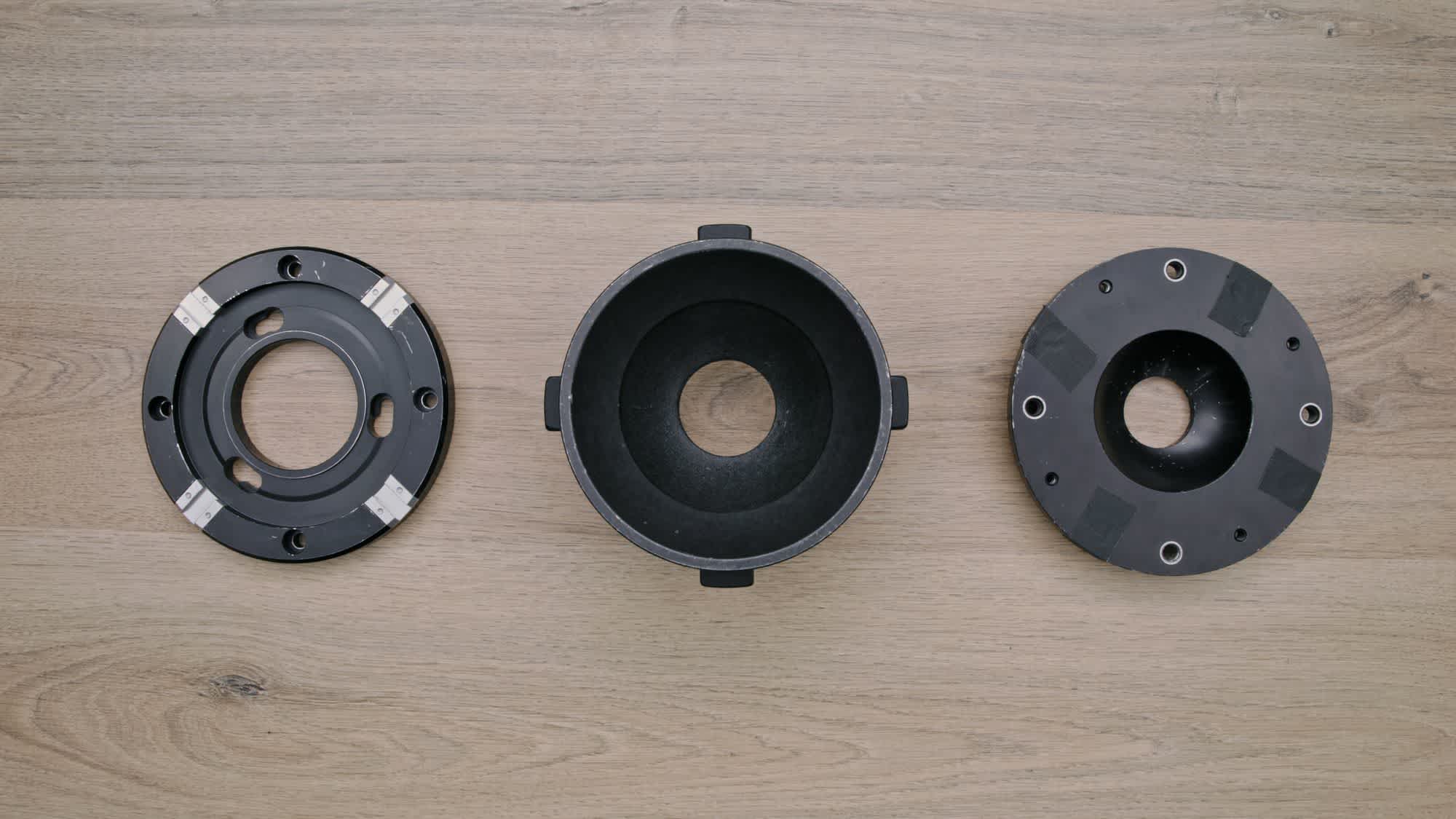 The slider kit includes Mitchell/Moy, 150mm and 100mm bowl mount adaptors.