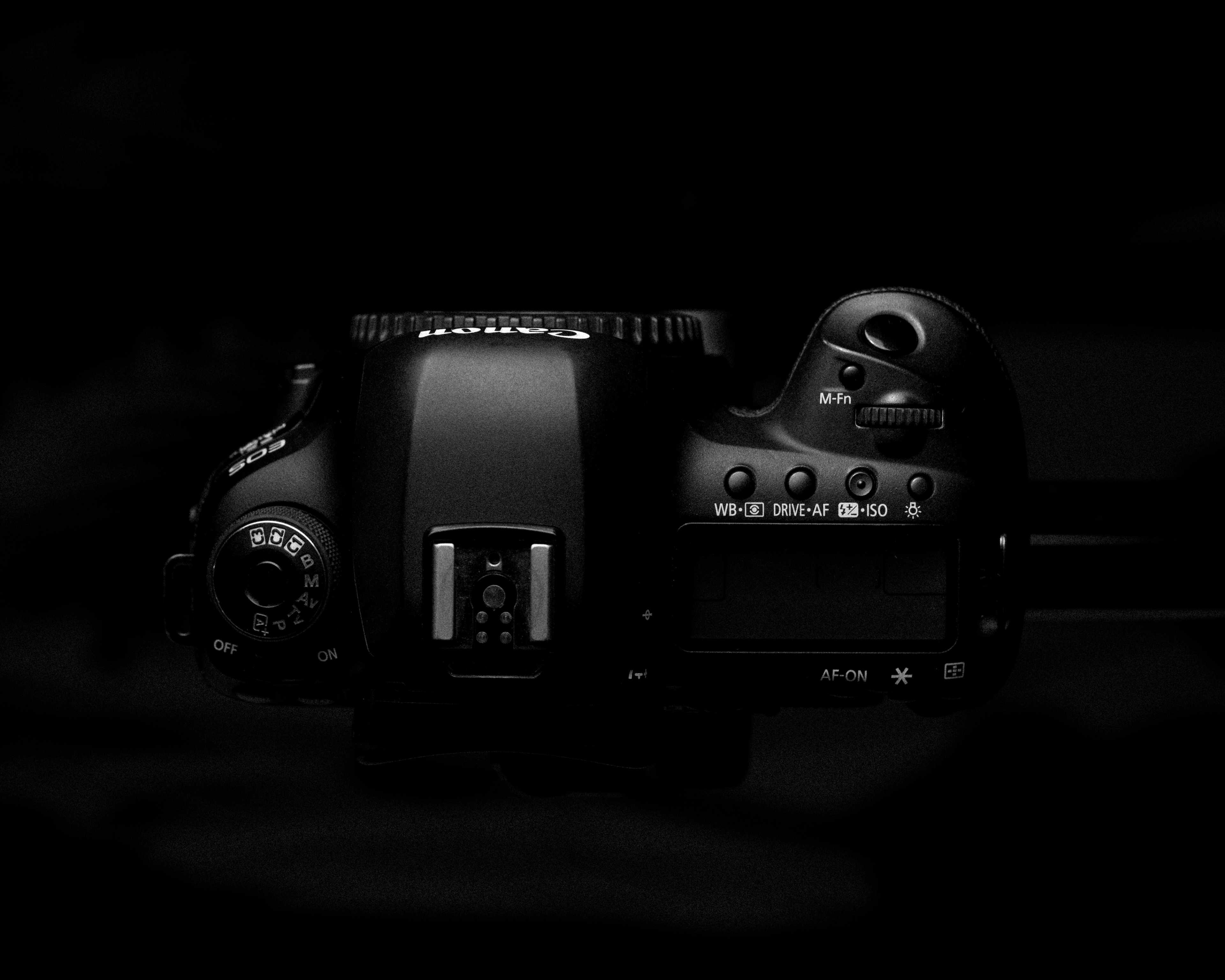 Top-down view of the Canon 5D MKIV DSLR camera.
