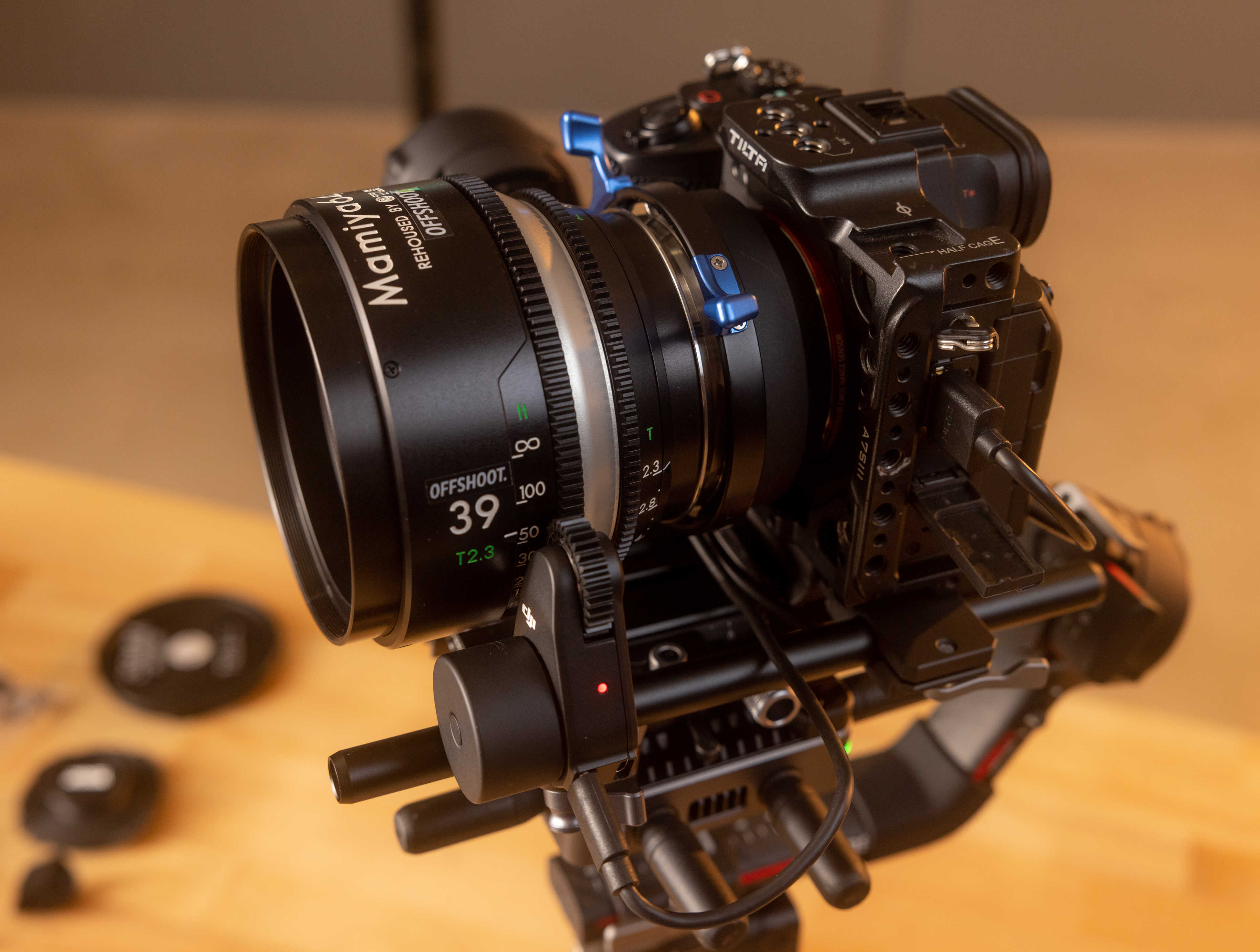 TLS Mamiya 645 LPL mount lens on a Sony A7S III using the Wooden Camera LPL to E mount adapter.