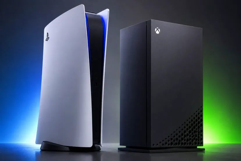 Imagen de una consola de Xbox con juegos físicos