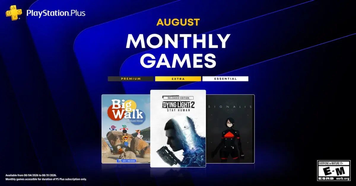 Imagen de los juegos de PS Plus Essential para agosto de 2026
