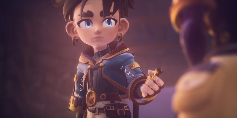 Imagen del juego Duskfade, mostrando al protagonista Zirian en un entorno 'clockpunk'