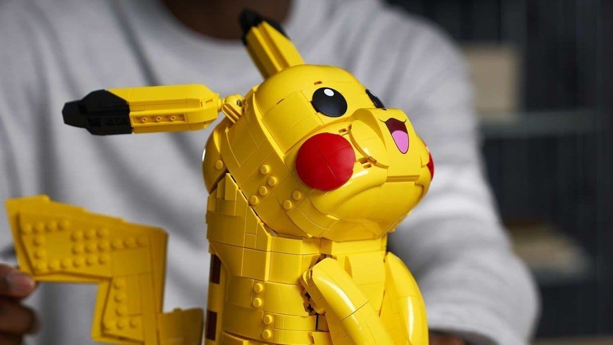 Imagen de Pikachu con fondo de LEGO