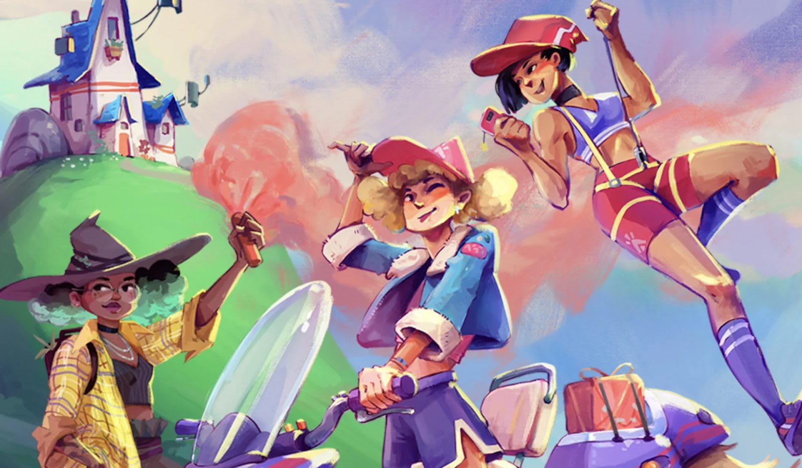 Imagen del juego Crescent County con motorbrooms y paisajes coloridos