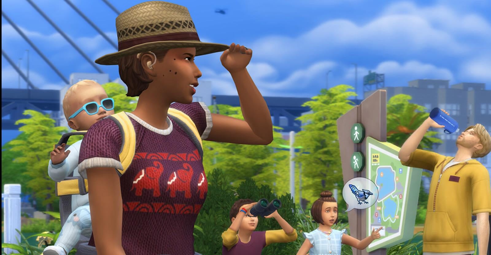 Imagen de The Sims 4 con personajes y decoración