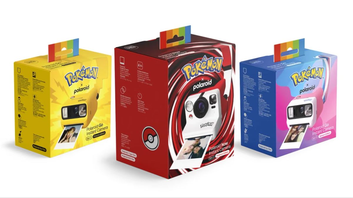 Cámaras Polaroid edición Pokémon con diseños de Pikachu y Sylveon