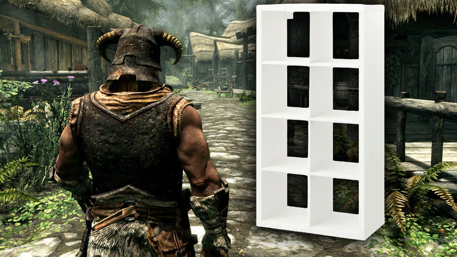 Imagen promocional de la colaboración entre IKEA y Skyrim