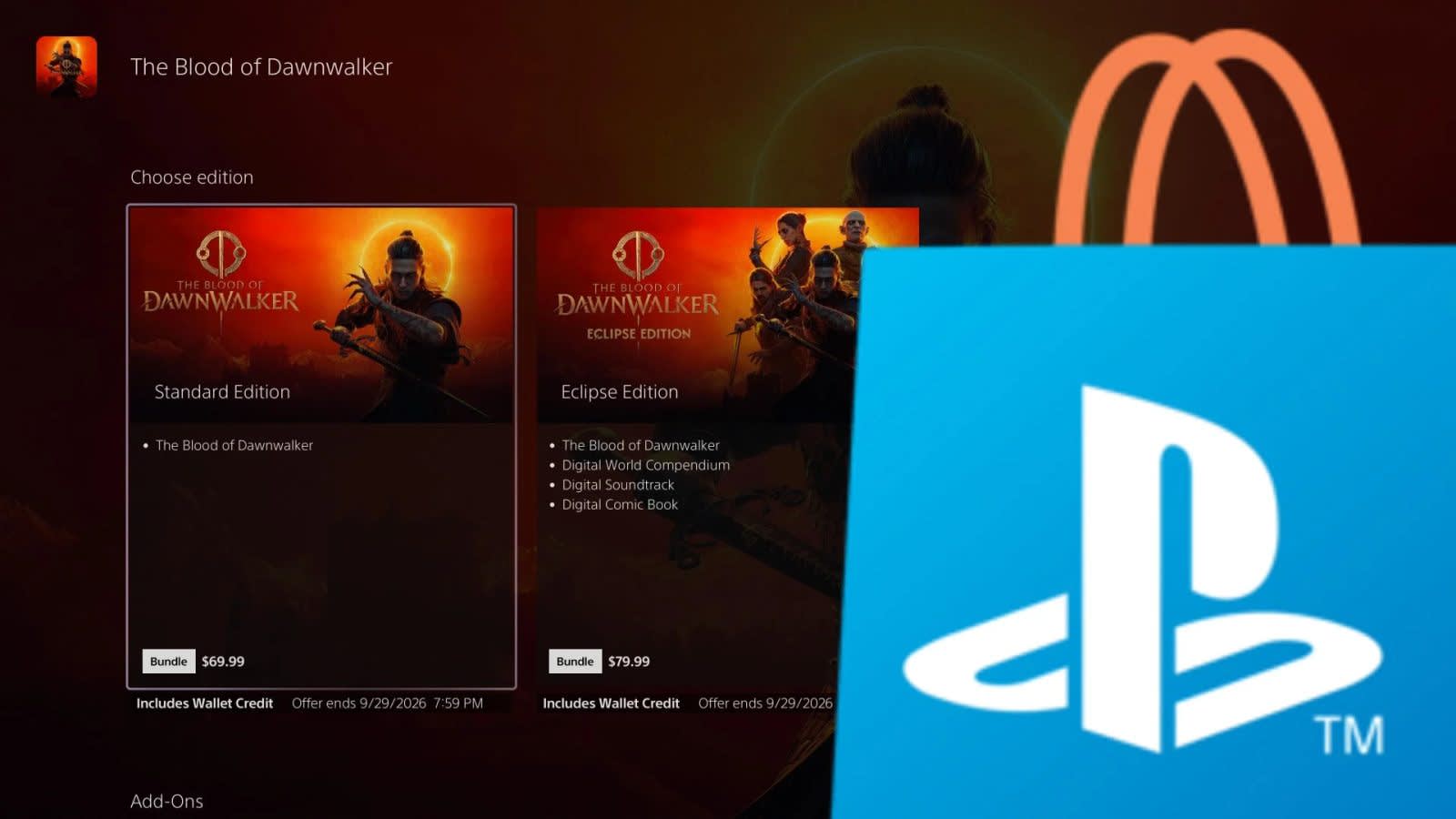 Captura de pantalla de la PlayStation Store mostrando el crédito de wallet tras una compra