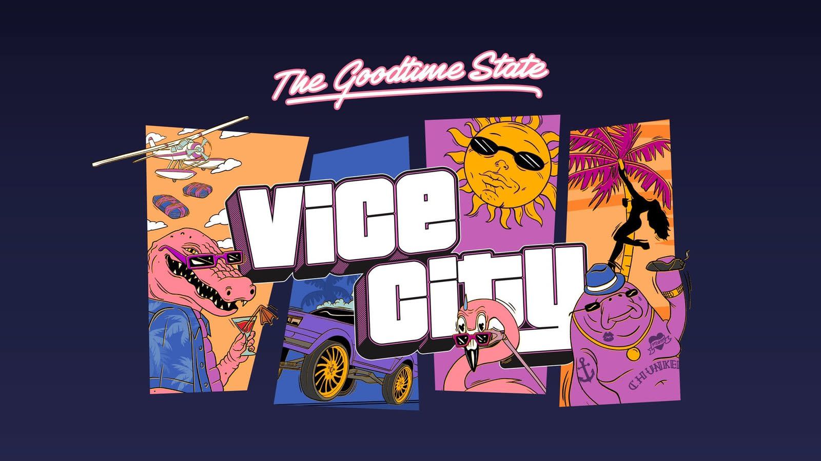 Caja del set coleccionable The Goodtime State – Vice City Collection de GTA VI