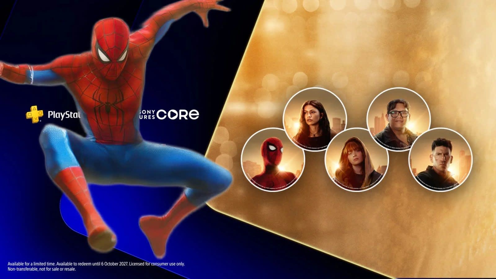 Avatares gratuitos de Spider-Man para PS Plus