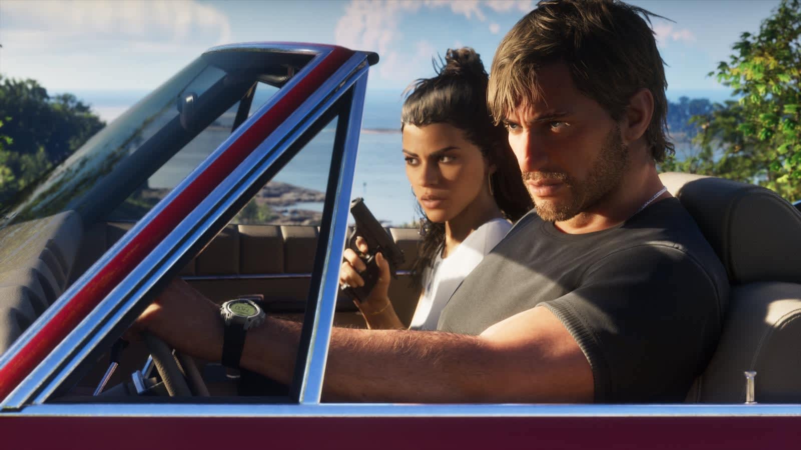 Portada de Grand Theft Auto VI en una consola PlayStation 5