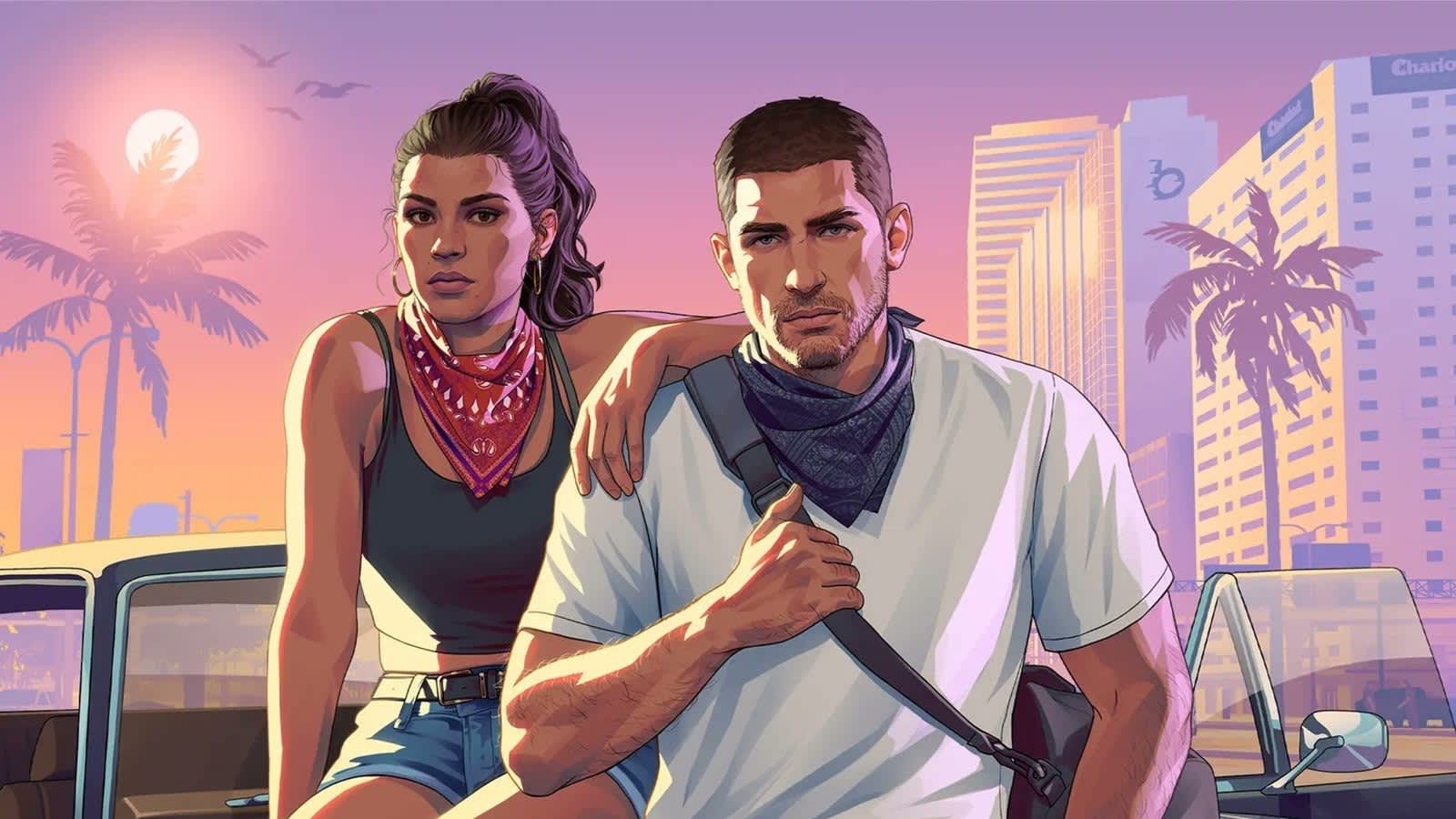 Logotipo de Xbox y portada de GTA 6 en pantalla de nube