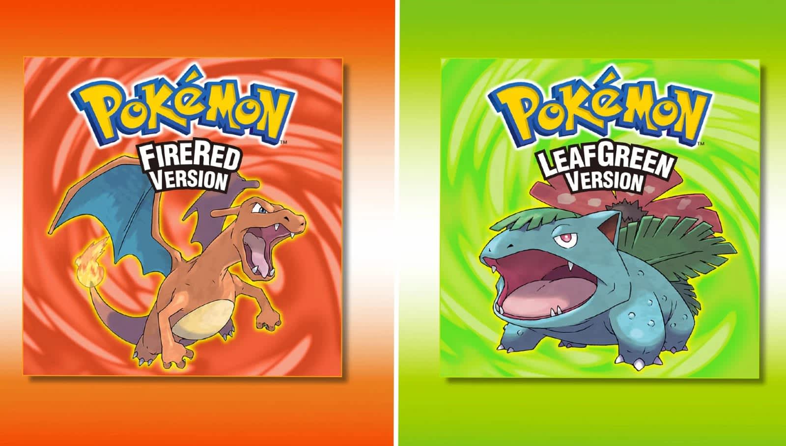 Pantalla de la actualización de Pokémon HOME mostrando FireRed y LeafGreen