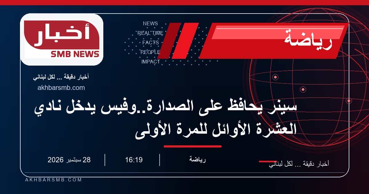 سينر يحافظ على الصدارة..وفيس يدخل نادي العشرة الأوائل للمرة الأولى