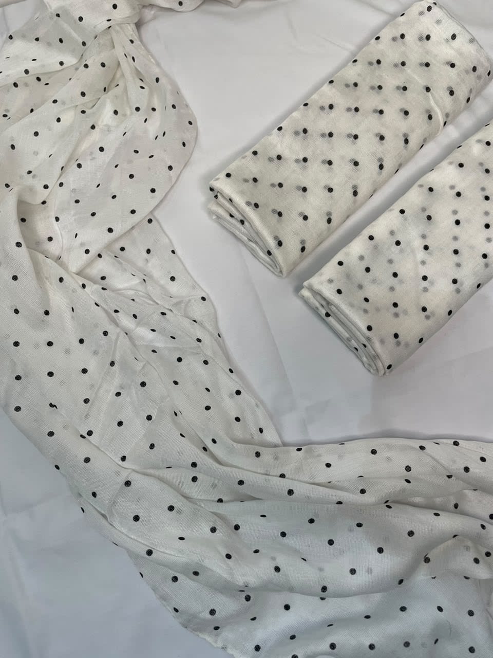 White Polka Dots