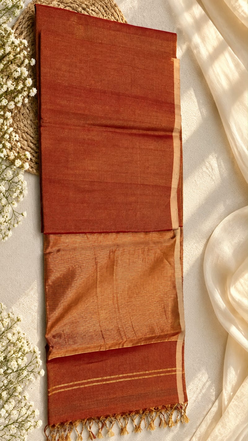 Handloom Maheshwari Tissue Saree alternate view
