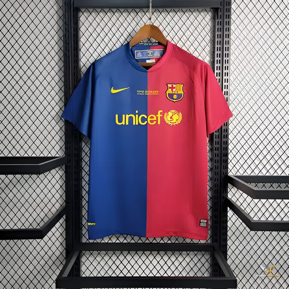 Barcelona Home 2008/09 Retro Half Sleeves