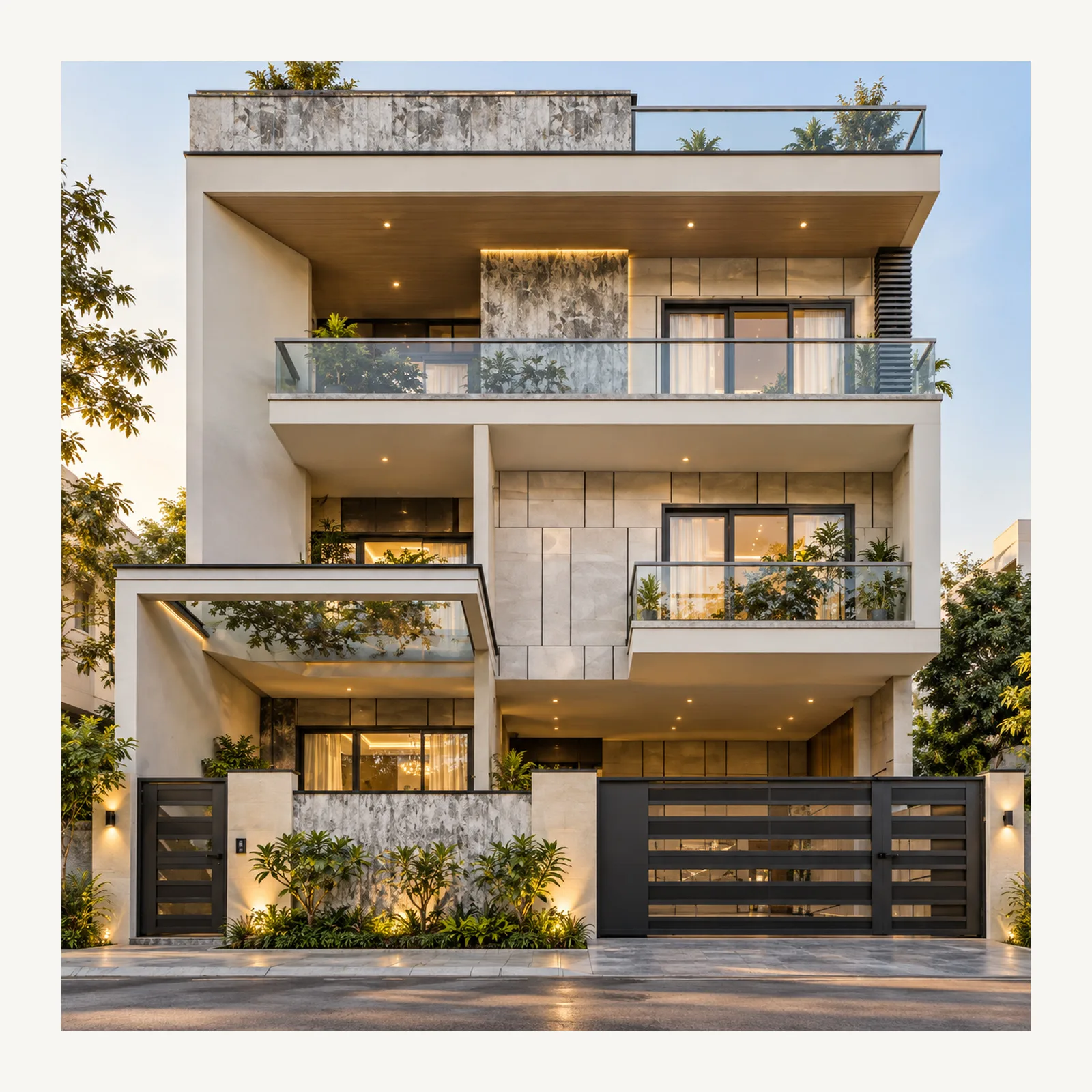 Minimalist Residential Retreat, Gomti Nagar Extension: a project by ADC India