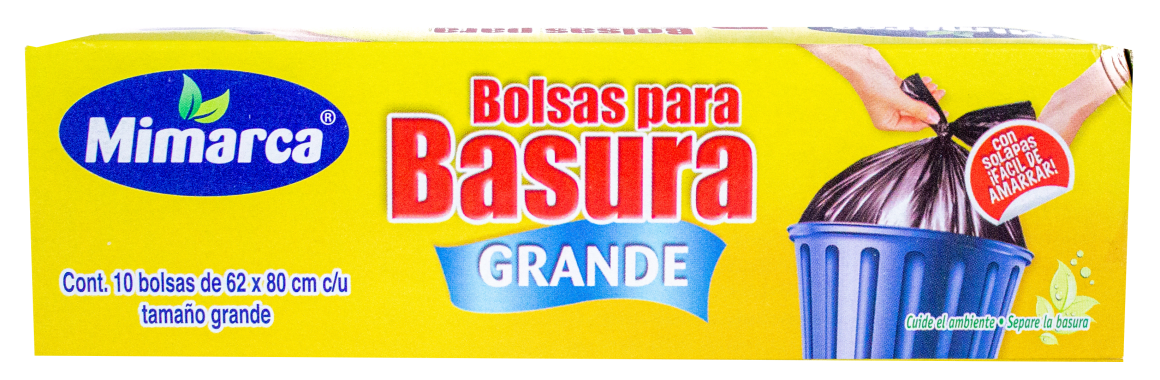 Bolsa Nudo Facil Economico Grande 62X80 Mimarca 10 Pzs