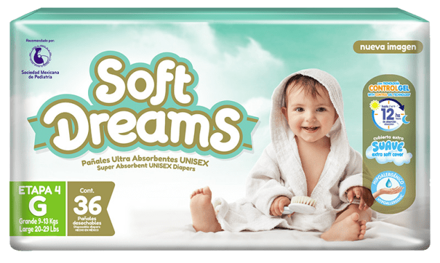 Pañal Soft Dreams E4 Gde C/36 Pzas