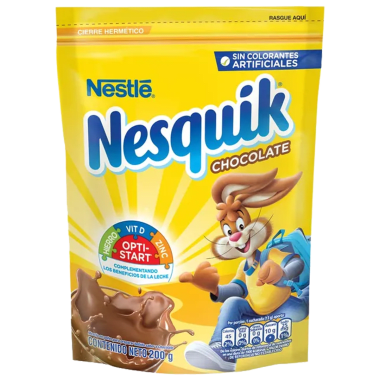 Chocolate Nesquik Polvo 200 Gr Bolsa Todas