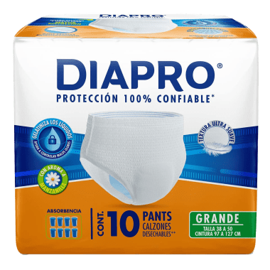 Pañal P/Adulto Diapro Pants Grande 8X10