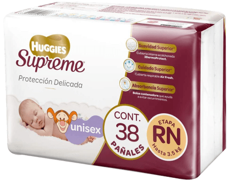 Pañal Huggies Supreme Recien Nacido C/40 Pzas