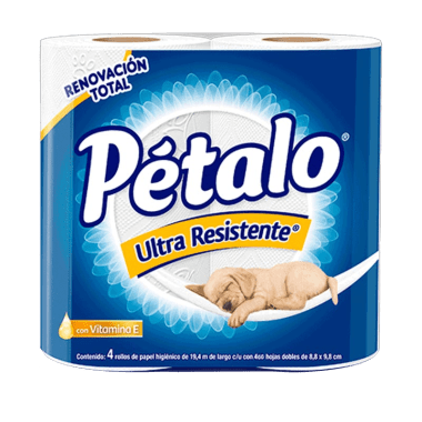 Papel Higienico Petalo Ultra Resistente 300Hd 4R.