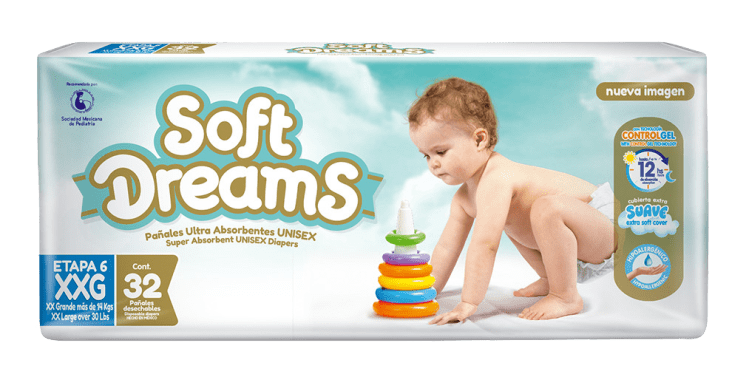 Pañal Soft Dreams E6 Xxg C/32 Pzas