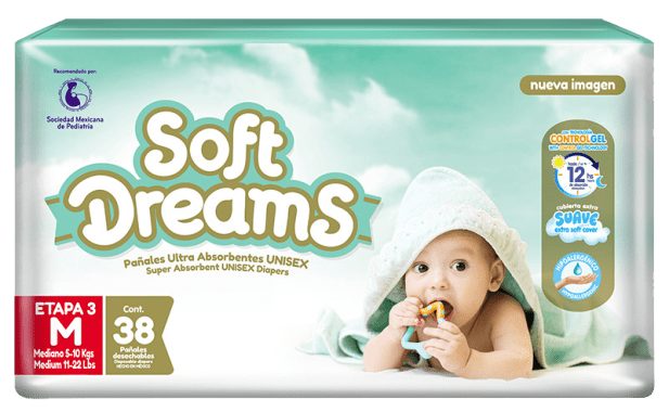 Pañal Soft Dreams E3 Med C/38 Pzas