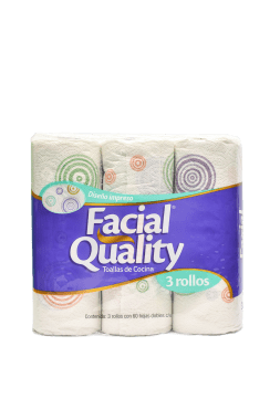 Toalla De Cocina Facial Quality 3 Pzas 60 H.