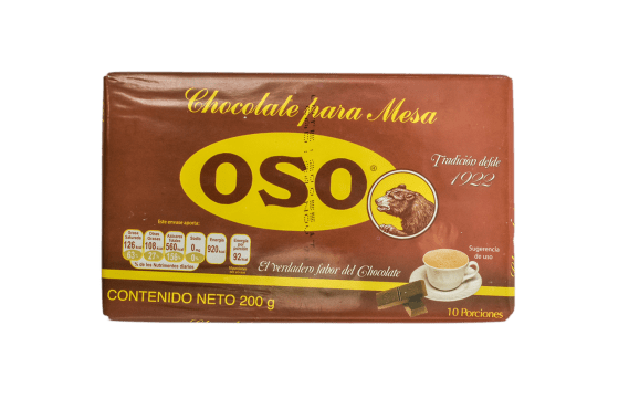 Chocolate Oso Marqueta 200 Gr