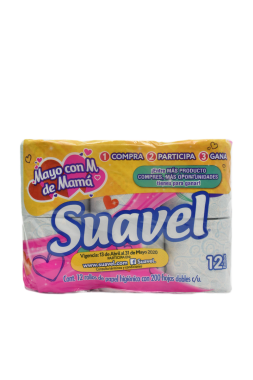 Papel Higienico Suavel Con 12 Rollos