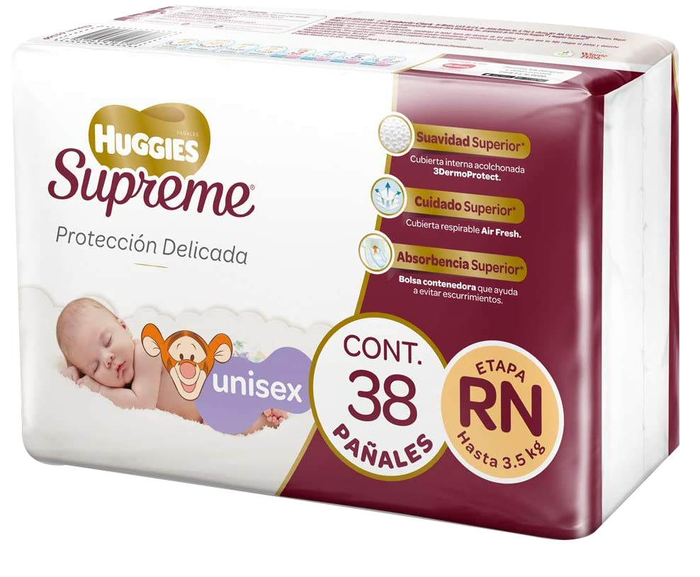 Pañales Huggies Ultra Confort recién nacido etapa 1 unisex 40 pañales