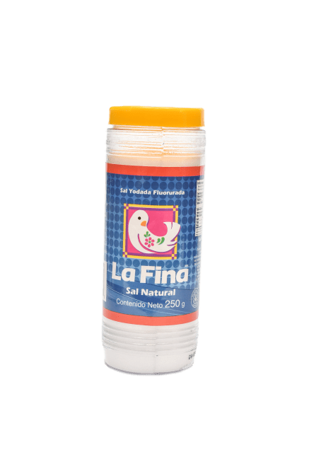 La Fina Sal Natural Yodada Fluorurada, 250 g : : Alimentos y  Bebidas