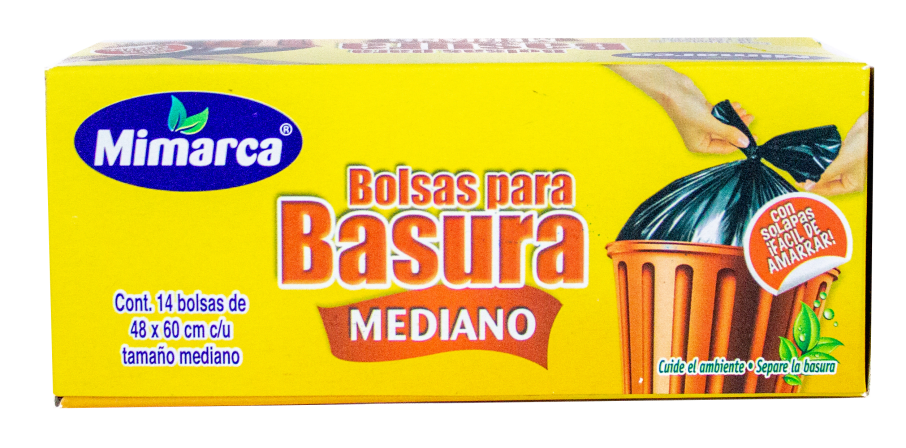 Bolsa Nudo Facil Economico Mediano 48X60 Mimarca 14 Pzs