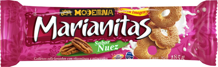 Galletas La Moderna Marianitas Nuez 185 Gr