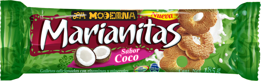 Galletas La Moderna Marianitas Coco 185 Gr