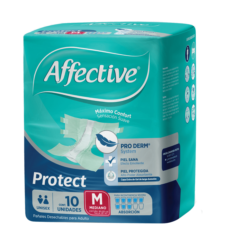 Pañal P/Adulto Affective Protec Mediano C/10 Pzas