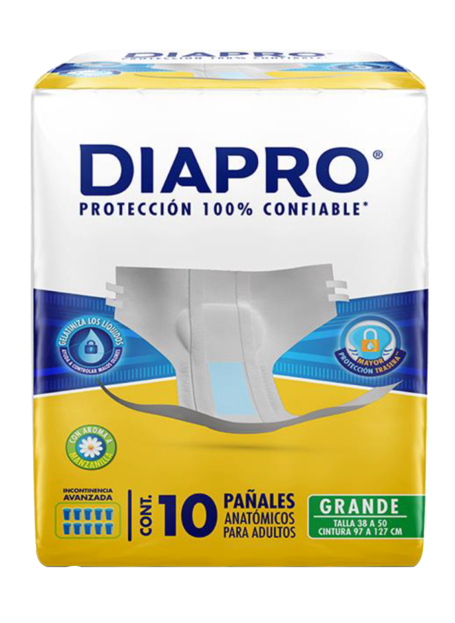 Pañal P/Adulto Diapro Confort Grande 4X10