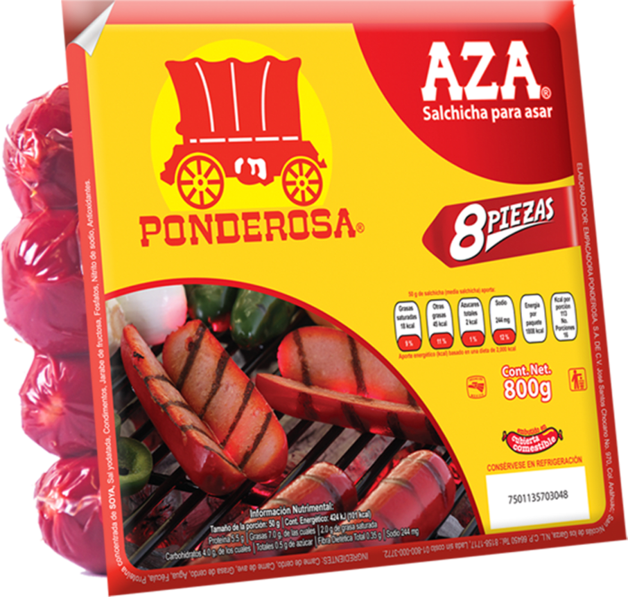 Salchicha P/Asar Ponderosa 800 Gr