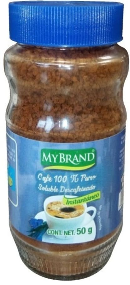 Cafe Soluble 100% Puro Descf. Mybrand 50G