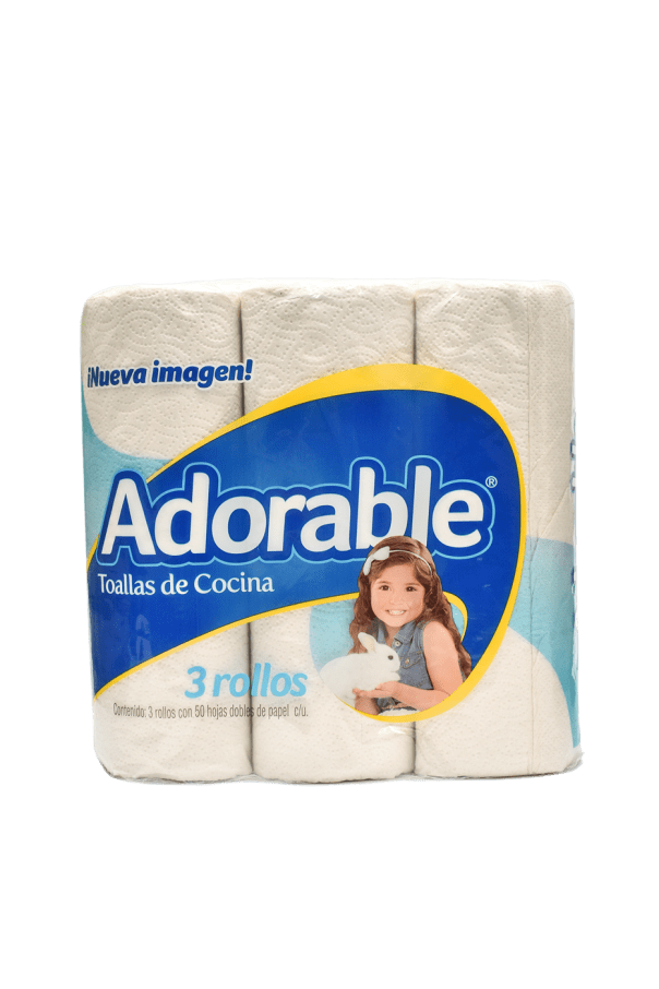 Toallas De Cocina Adorable 50 H C/3 Rollos