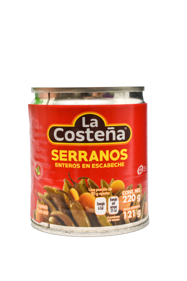 Chiles La Costena Serranos 220 Gr