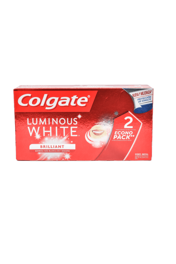 Pasta Dental Colgate Luminous White Brilland Mint 75 Ml 2 Pack