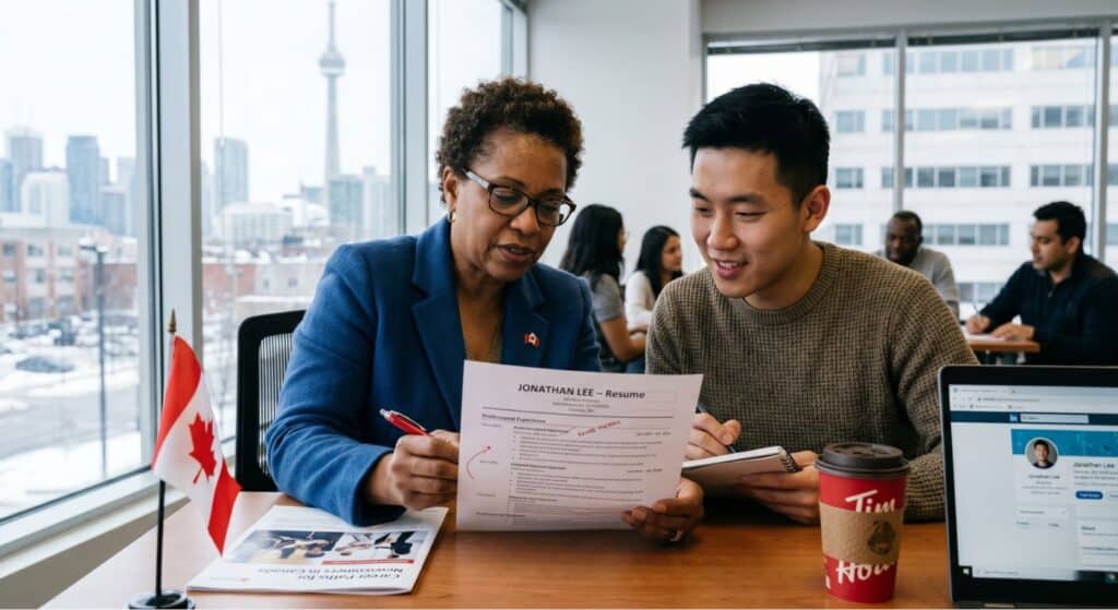 newcomer resume Canada career counselor tips 2026